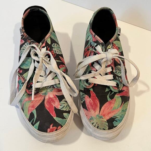 Van’s classic skate, Hawaiian floral sneakers, women's 7.5 - Picture 4 of 9
